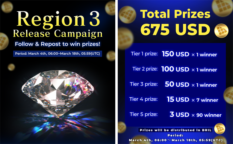 Region 3 Release Campaign Follow & Repost to win prizes!